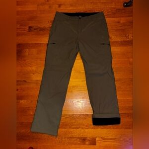 Eddie Bauer Women's Dark Olive Cargo Winter Pants